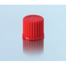  Screw Cap, GL 18, red, made of PBT with PTFE protected seals (blind cap), EACH