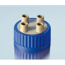  Screw cap GLS 80 with 4x GL 18 ports and EPDM gasket, EACH