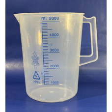 Plastic PP Measuring Jug, printed graduations, 5000ml, EACH