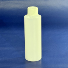 250ml Cylindrical Bottle, HDPE with 28mm Cello Wadded White Cap