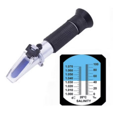 Hand Held Refractometer with ATC, Salinity 0-10%, 0-100ppt Hand Held Refractometer with ATC, Salinity 0-10%, 0-100ppt