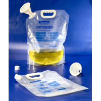 Plastainers Uritainer 5L, 24 Hour Urine Collection System with Disposable Funnel