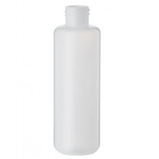 250ml Cylindrical Bottle, HDPE with 28mm Cello Wadded White Cap