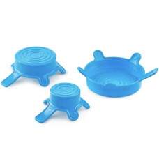 DURAN Silicone lid, Colour CYAN, Sizes S/M/L, Bag of 3 lids