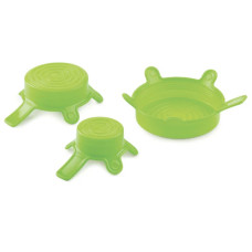 DURAN Silicone lid, Colour GREEN, Sizes S/M/L, Bag of 3 lids