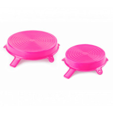 DURAN Silicone lid, Colour PINK, Sizes XL & XXL, Bag of 2 lids