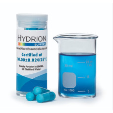 Hydrion Buffer Caps. Color Safe (Blue), makes 10.0 pH Buffer Solution, Vial of 10
