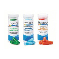 Hydrion Buffer Caps. Color Safe, complete set to make 4.0, 7.0 & 10.0 pH Buffer Solutions, 3x Vials of 10