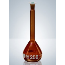 Hirschmann VOLUMET. FLASK A USP 500 ML AMBER GLASS POLYST. NS19/26, BOX 2