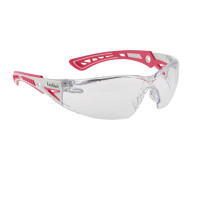 Bolle RUSH+ Small Safety Glasses With Clear Lens, PINK