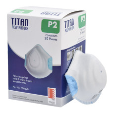 Titan Respirators, Face Dust Masks P2, Box 20