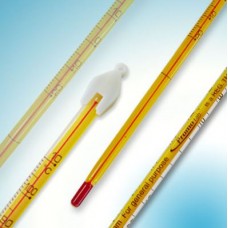 -10 to 50°C Glass Thermometers 305mm, Red Spirit, Partial Immersion