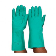 Nitrile Chemical Gloves, With Flock Lining, SMALL, 12 Pairs