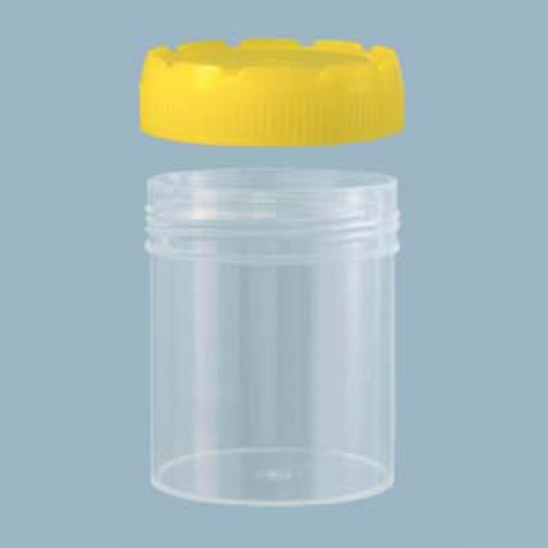 70ml Sample Jar, Flat Bottom, Polypropylene, Labelled, Box 500