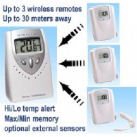 3 Channel Wireless Indoor/Outdoor Thermometer, Base Station Only