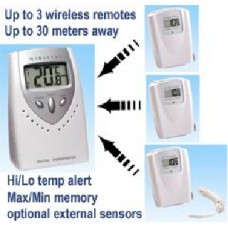 3 Channel Wireless Indoor/Outdoor Thermometer, Remote Station Only