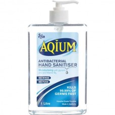 Aqium, Antibacterial Hand Gel, 1L Pump Pack                                           